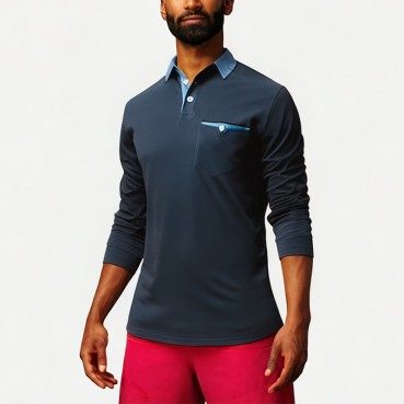 Men's Classic Casual Cotton Polo Shirt 