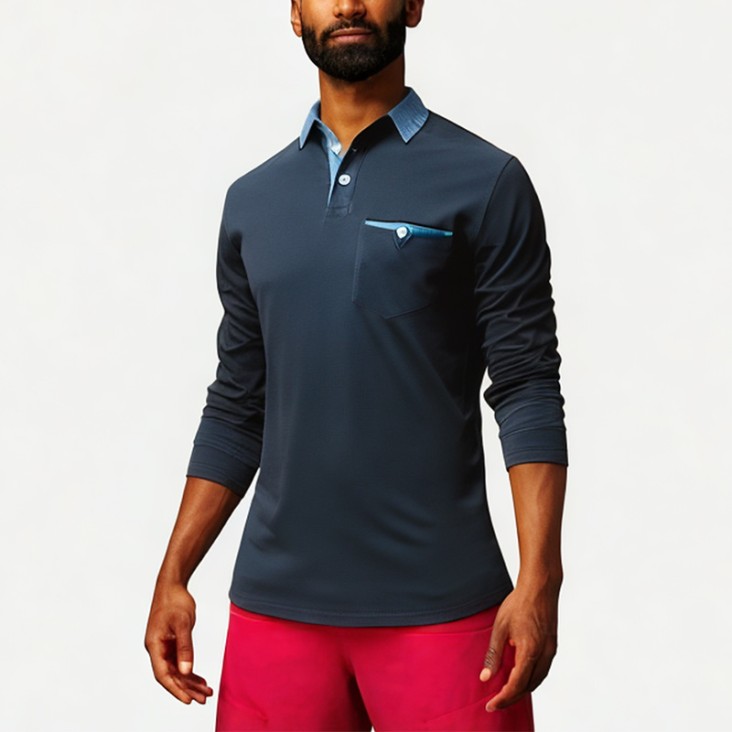 Men's Classic Casual Cotton Polo Shirt 