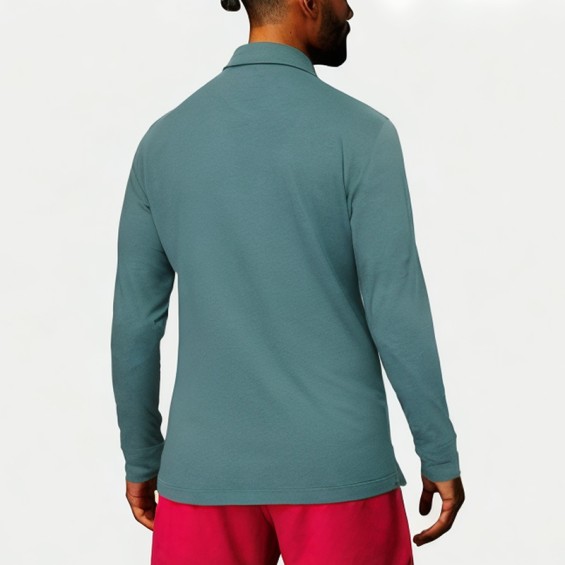 Men's Jersey Long Sleeve Polo Shirt
