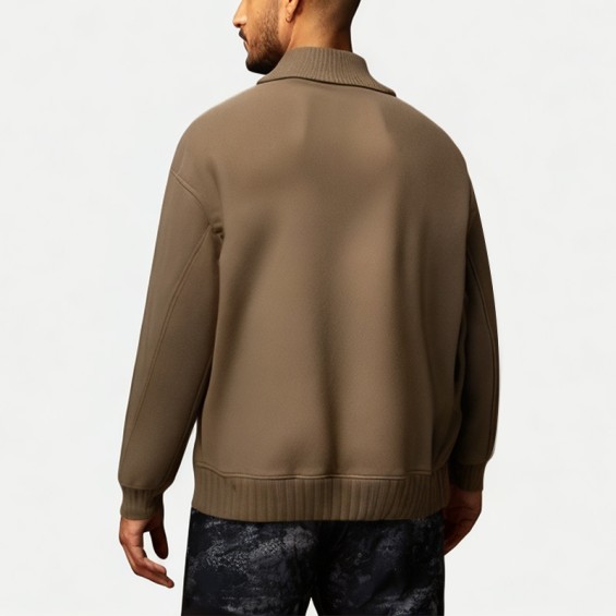Men's Half-Zip Long-Sleeved POLO Shirt 