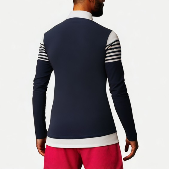 Men's Cotton Striped Polo Shirt