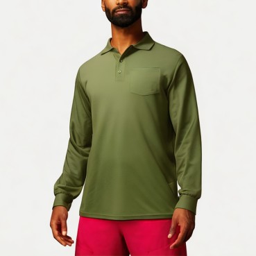 Men's Casual Solid Color Polo Shirt