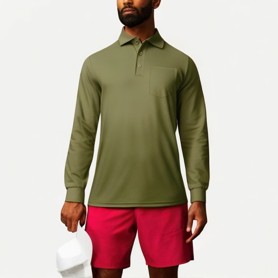 Men's Casual Solid Color Polo Shirt