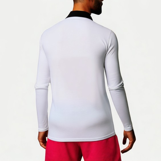 Fashionable Colorblock Zipper Men's Polo Shirt