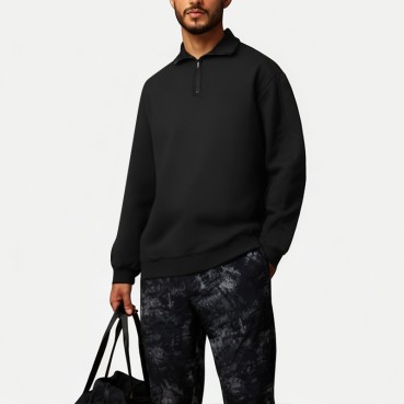Heavy Half Zip Men's POLO Shirt