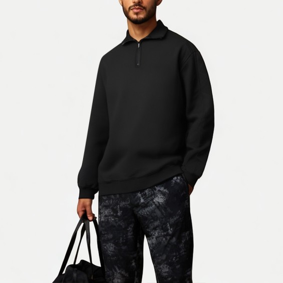 Heavy Half Zip Men's POLO Shirt