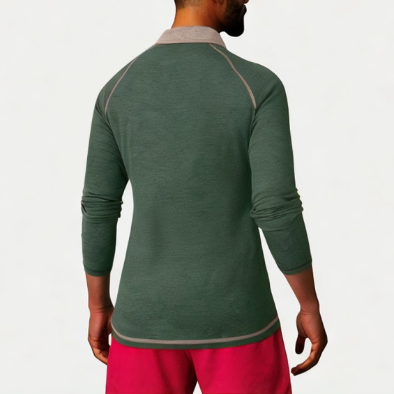 Casual Raglan Sleeve Men's Polo Shirt