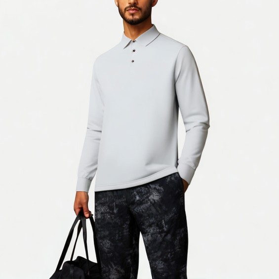 Men's Solid Color Business Polo Shirt