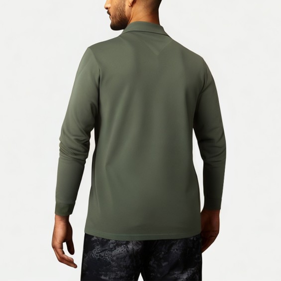 Men's Solid Color Breathable Business Polo Shirt