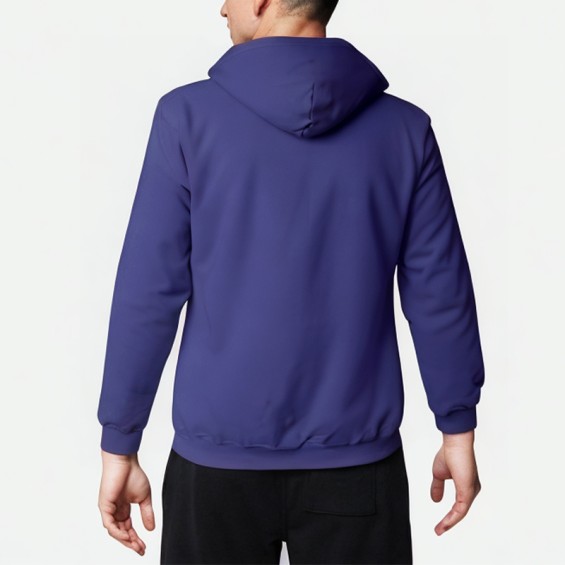 Men's Double Needle Seam Solid Color Hoodie