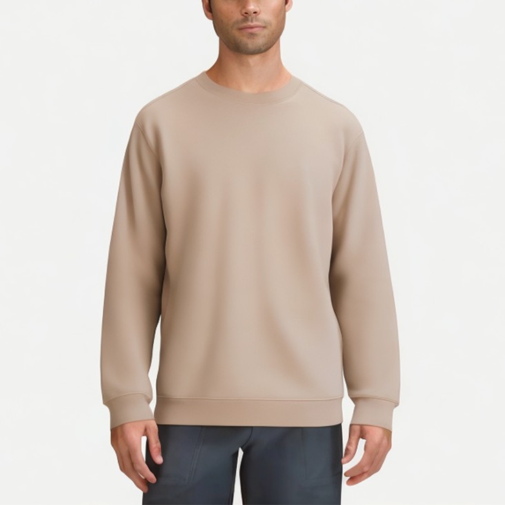 Men's Solid Color Round Neck Sweatshirt