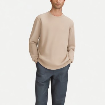Men's Solid Color Round Neck Sweatshirt