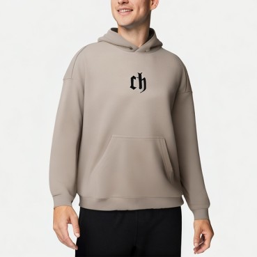 Men's Solid Color Heavyweight Hooded Sweatshirt