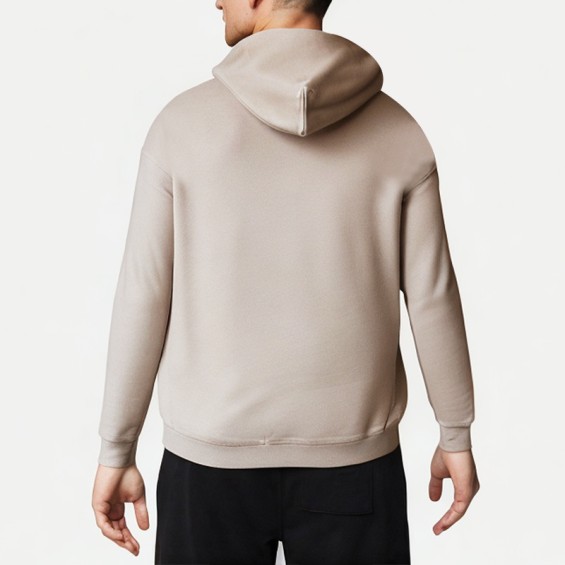 Men's Solid Color Heavyweight Hooded Sweatshirt