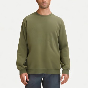 Men's French Loop Woven Casual Sweatshirt