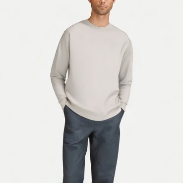 Men's Solid Color Round Neck Sweatshirt