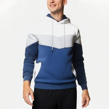 Men's Soft Contrast Hooded Sweatshirt