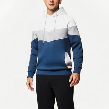 Men's Soft Contrast Hooded Sweatshirt