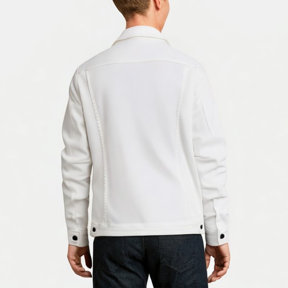 Men's Ripped Slim-Fit Denim Jacket