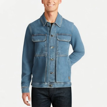 Men's Multi-Pocket Denim Jacket
