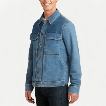 Men's Multi-Pocket Denim Jacket