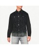 Men's Rhinestone Decorated Denim Jacket