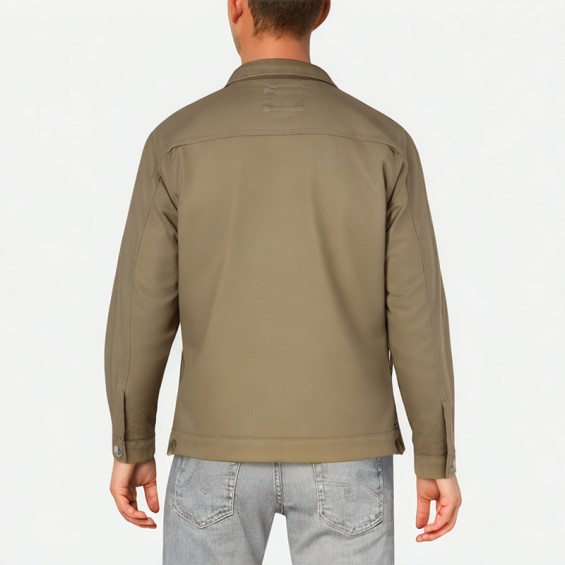 Men's Black Micro-Stretch Denim Jacket