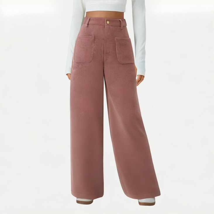 Women's Chenille Casual Wide Leg Pants