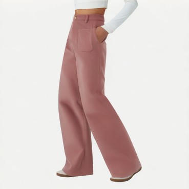 Women's Chenille Casual Wide Leg Pants