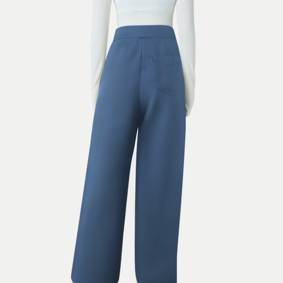 Women's High-Waisted Drapey Suit Wide-Leg Pants