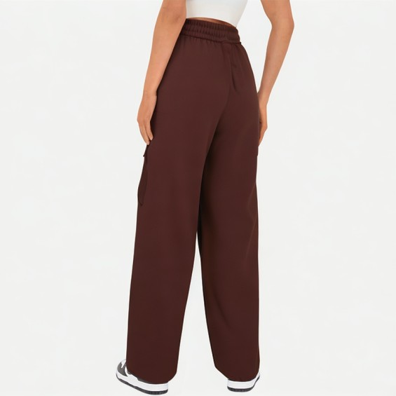 Women's Red Wide-Leg Work Pants