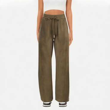 Women's High-waisted Drape Wide-leg Pants