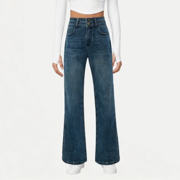 Loose Straight Wide-Leg Jeans