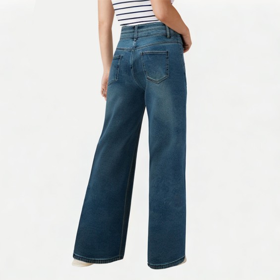 Loose Straight Wide-Leg Jeans