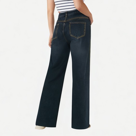 Vintage Split Wide-Leg Pants