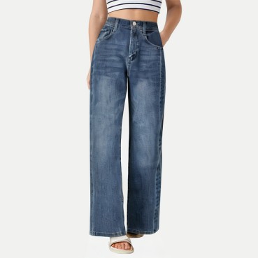 Bear Cartoon Straight Jeans