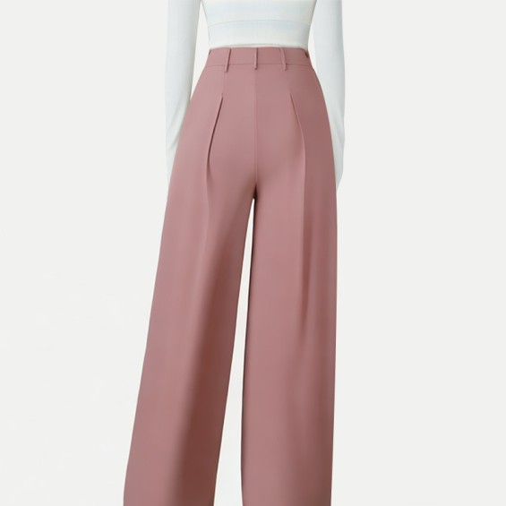 Women's High-Waisted Casual Wide-Leg Pants