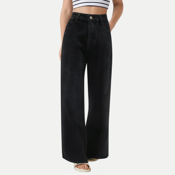 Women's High-Waisted Fashionable Wide-Leg Pants