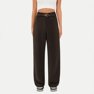 Women's Brushed Wide-Leg Pants