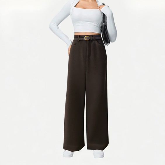 Women's Brushed Wide-Leg Pants