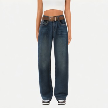 High-End Jeans Wide-Leg Pants 