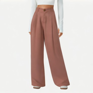 Women's Cotton and Linen Wide Leg Pants