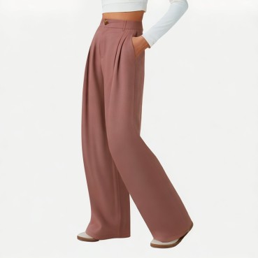 Women's Cotton and Linen Wide Leg Pants
