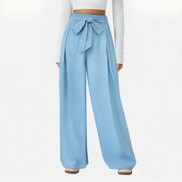 Women's Bow Wide Leg Pants