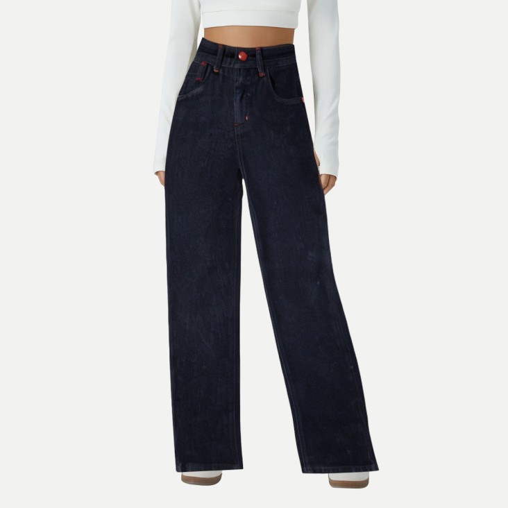 Loose American Grey Women's Wide Leg Jeans