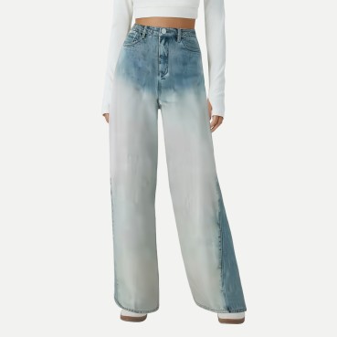 High waist slim flared jeans for women