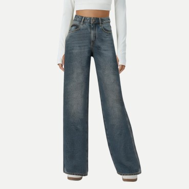 Hip-Hop Beard Craft Straight Loose Pants