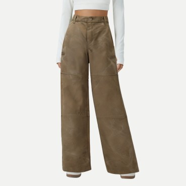 Elegant Fit Washed Breathable Casual Pants