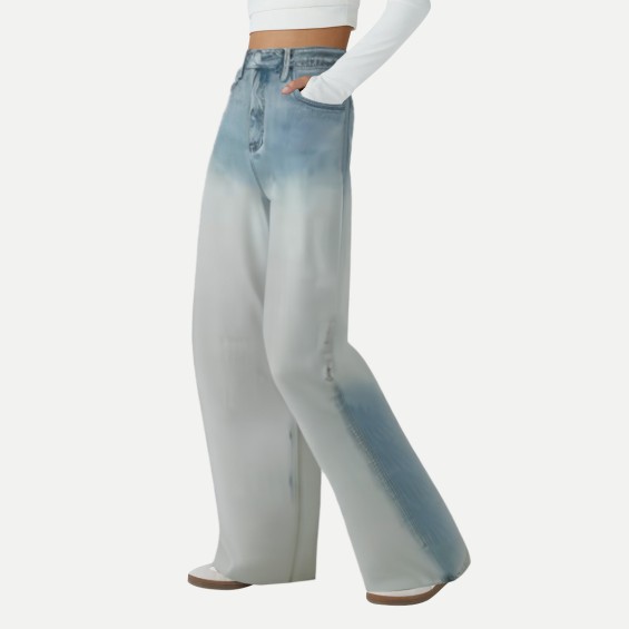 High waist slim flared jeans for women