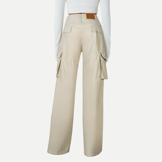 Button-down fitted cargo pants